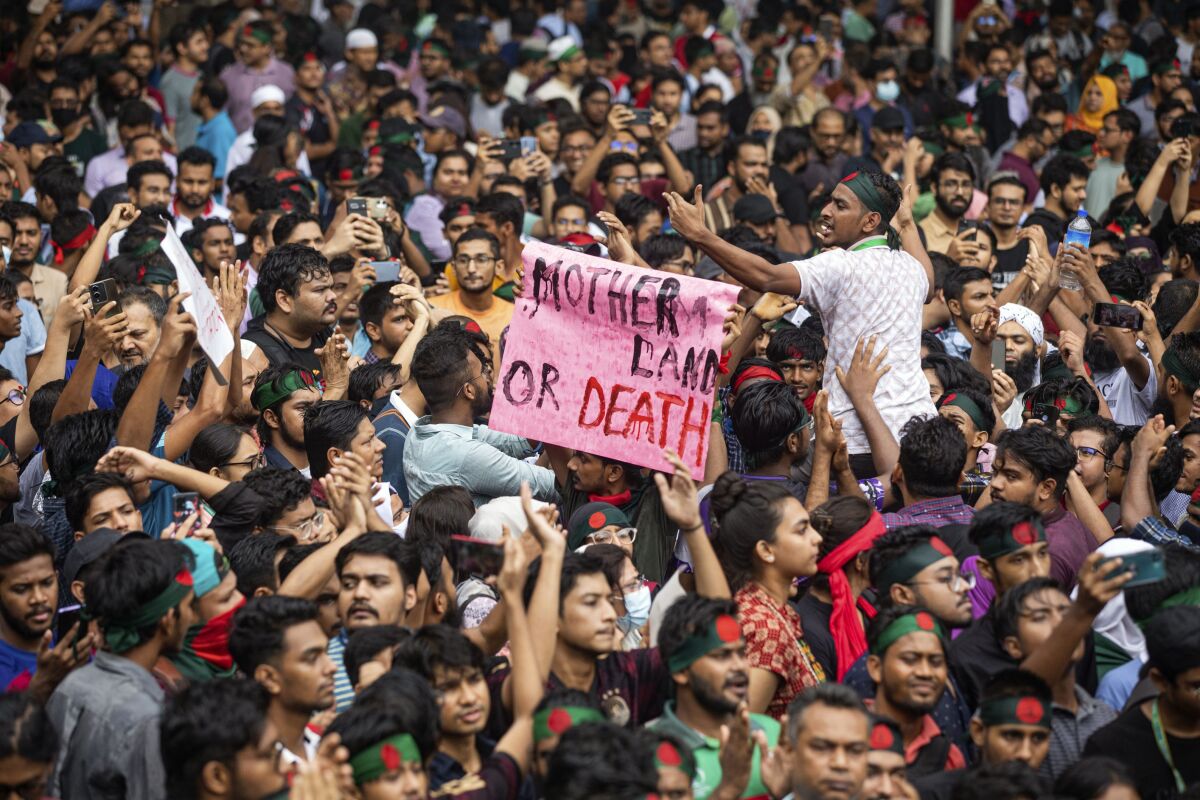 Bangladéš Dháka Protest Vláda Násilie