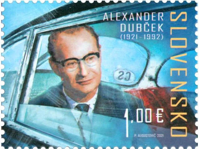 pošta, známka, Alexander Dubček