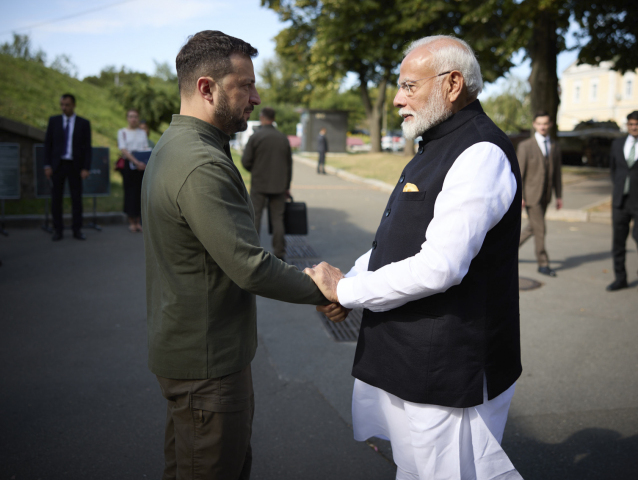 Zelenskyj, Módí, Kyjev, vojna na Ukrajine, India