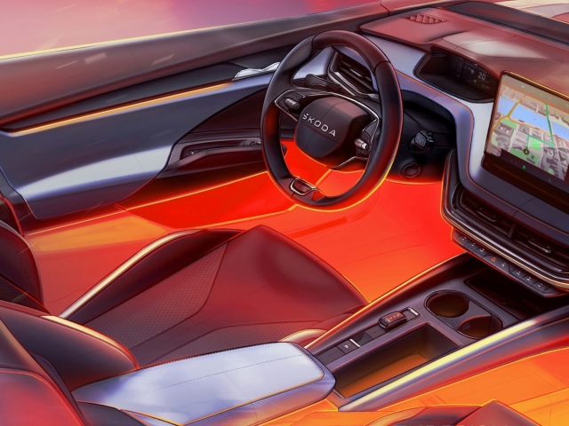 Škoda Elroq - skice interiéru 2024