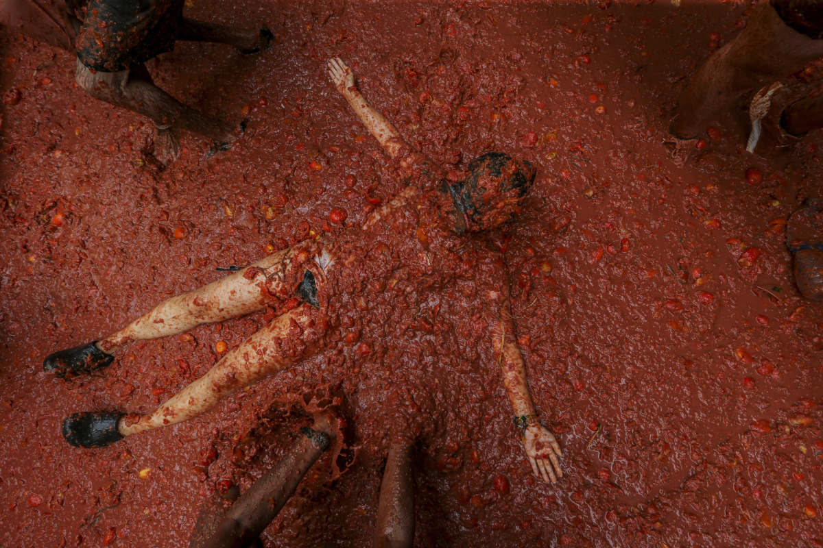 Španielsko Tomatina paradajky tradícia Bitka