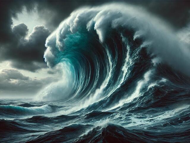 tsunami, more, vlna, oceán, záplava, 