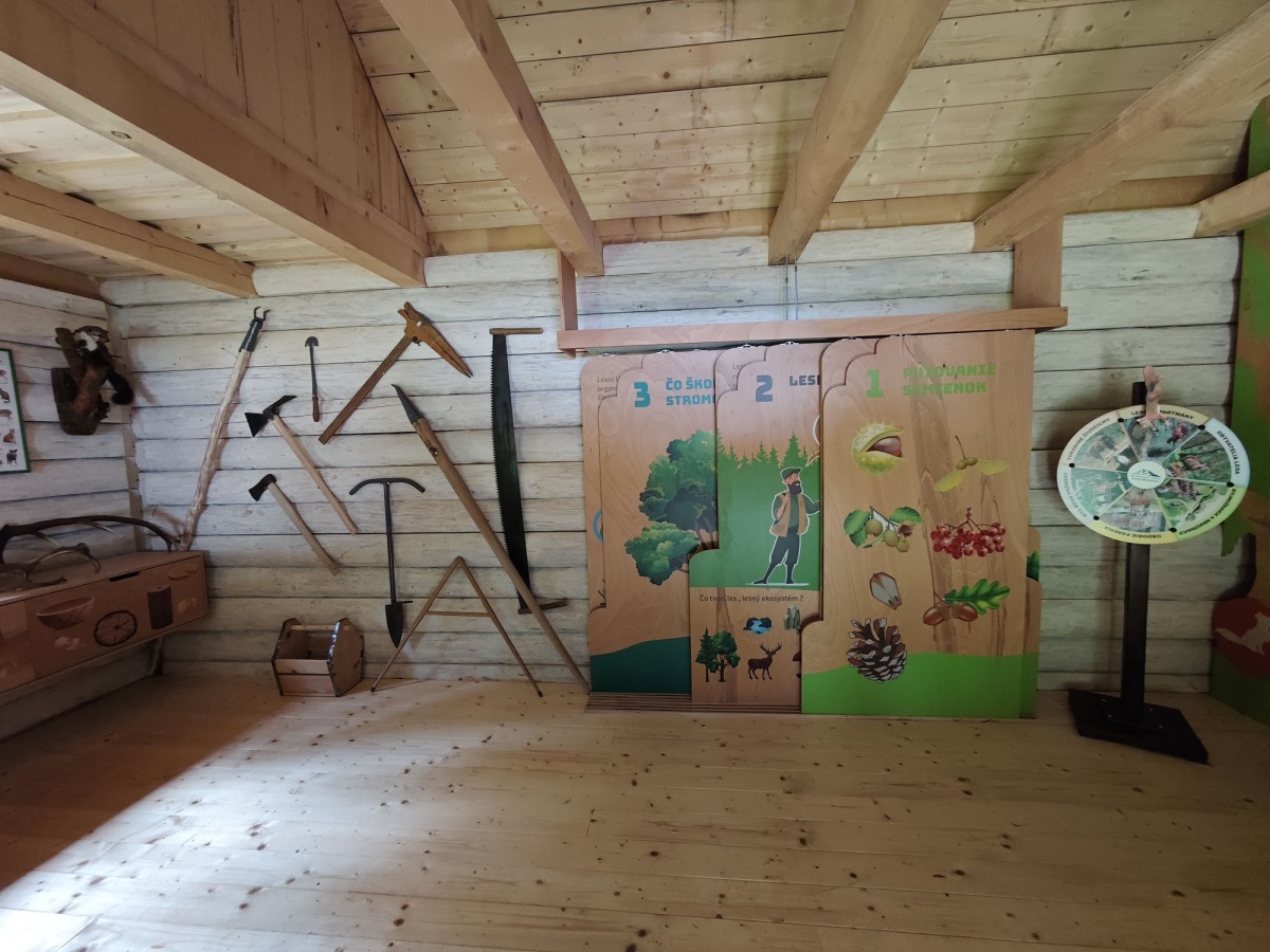interiér, lesná škola, Čutkovská dolina