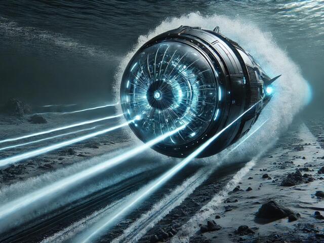 A futuristic Chinese super-speed laser-powered sub