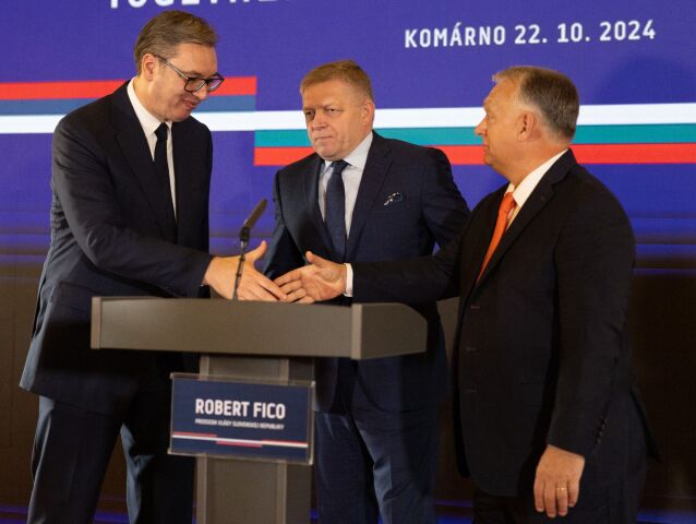 Fico , Orbán, Vučič, Komárno,