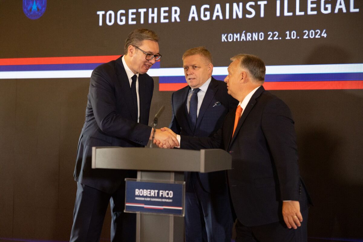 Fico , Orbán, Vučič, Komárno,