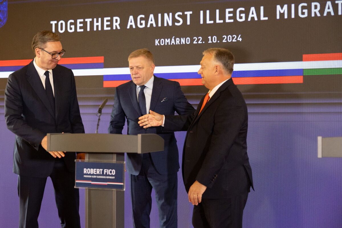 Fico , Orbán, Vučič, Komárno,