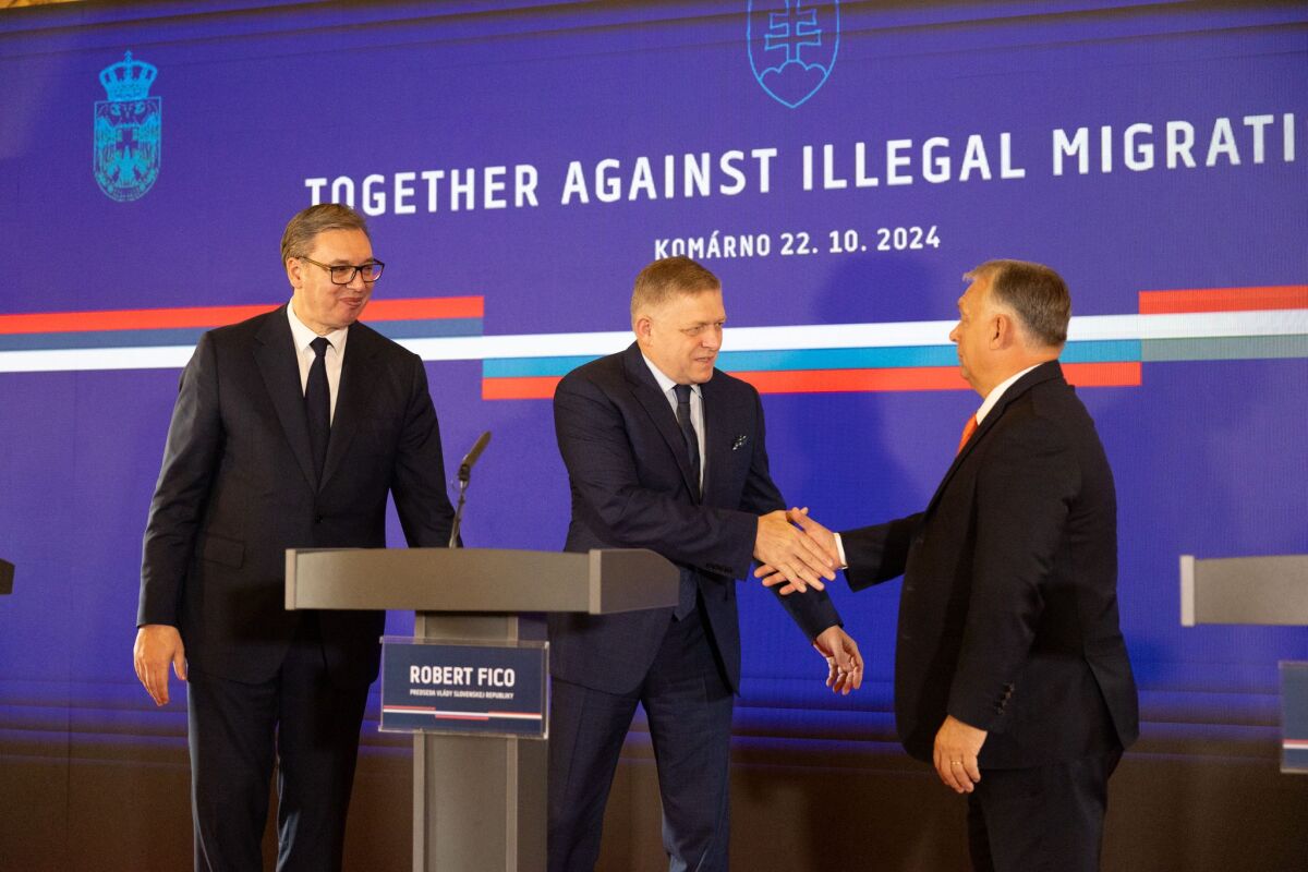 Fico , Orbán, Vučič, Komárno,