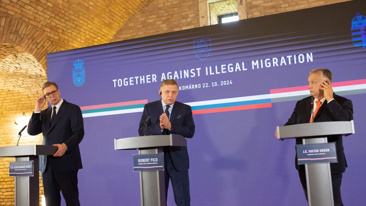Fico , Orbán, Vučič, Komárno,