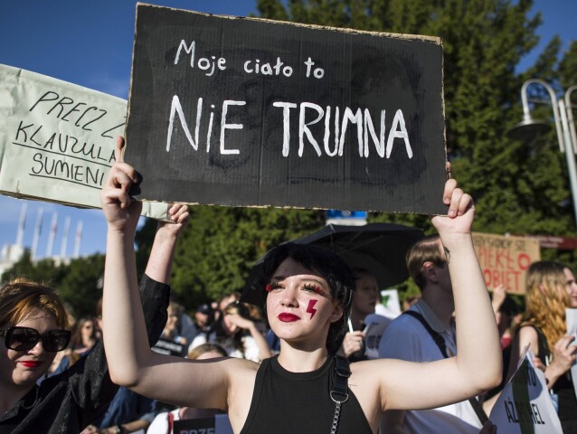 interrupcie, protest, Poľsko, potraty