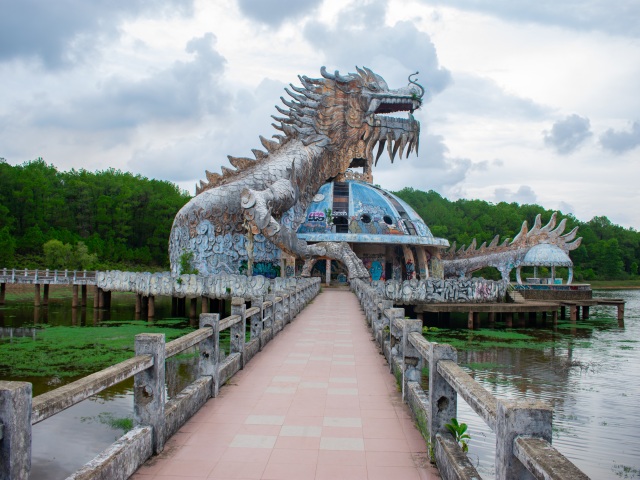 Vietnam, vodný park, drak, Hue