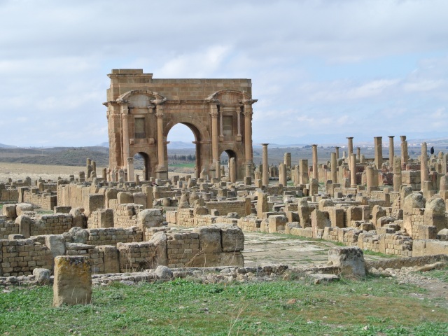 timgad, Thamugadi, ruiny, mesto, Alžírsko, Afrika, pozostatky, Rímska ríša
