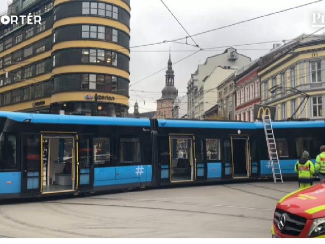 nehoda, električka, Nórsko, mReportér