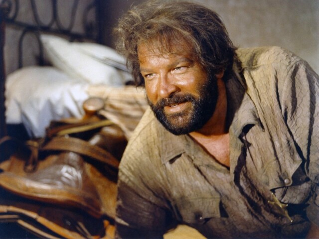 Herec Bud Spencer na archívnom zábere. 