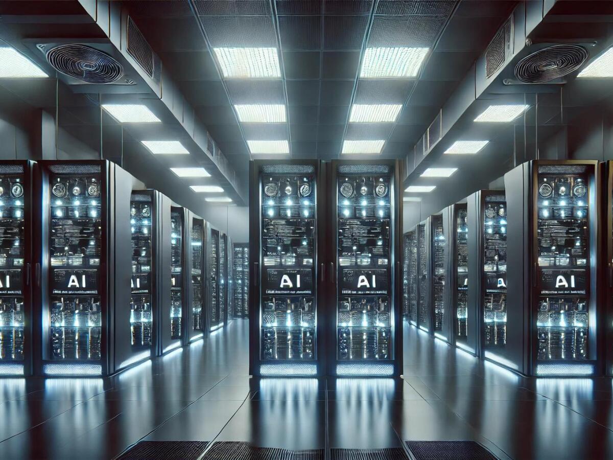 A high-tech data center designed for AI processing