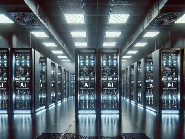 A high-tech data center designed for AI processing