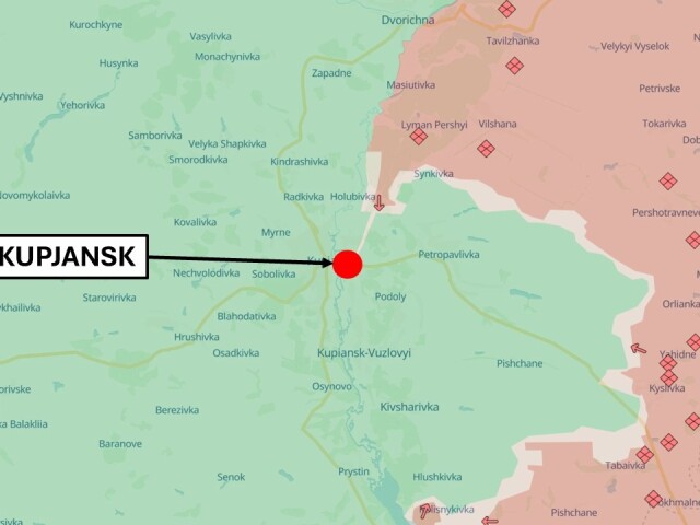 Kupjansk, situácia k 13. novembru 2024