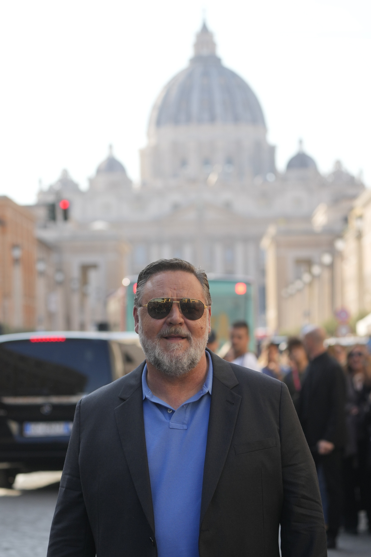 Herec Russel Crowe na návšteve Ríma v roku 2022.