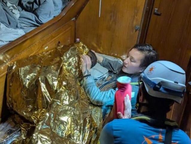 Migrantka, záchrana