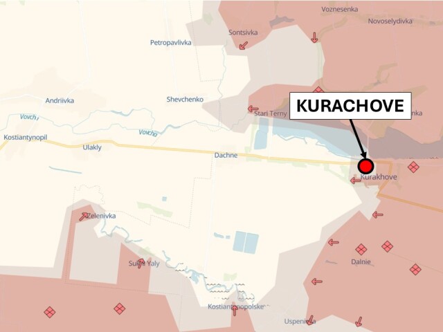 Kurachove, situácia k 15. decembru 2024