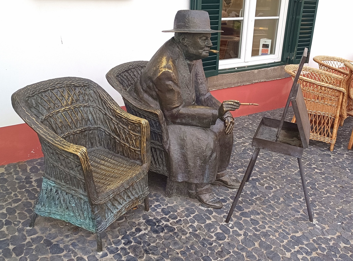 Churchill ako maliar v Cmara de Lobos, madeira