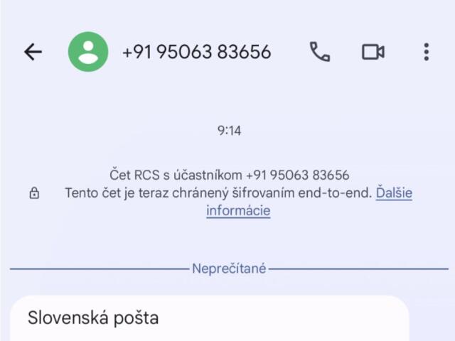 podvodná SMS