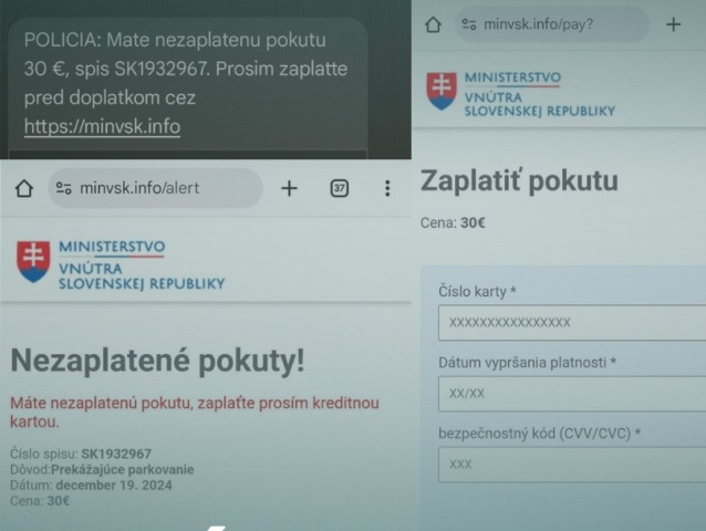 podvod, falošná pokuta