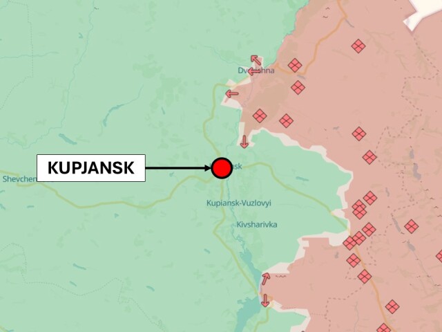 Kupjansk, situácia k 19. januáru 2025