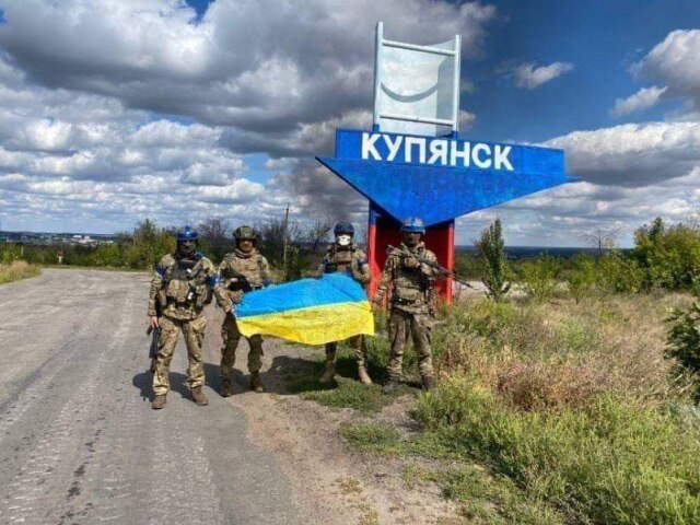 Ukrajinskí vojaci v Kupjansku