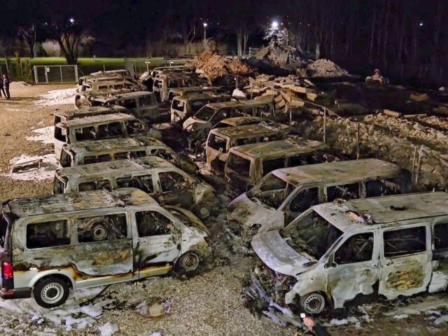 Požiar policajných áut - Mníchov 2025