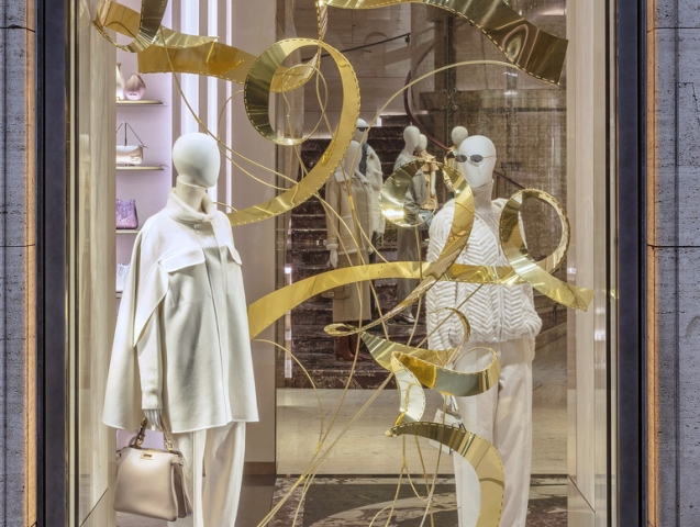 05 FENDI Ribbon 100 Years Windows Roma Palazzo