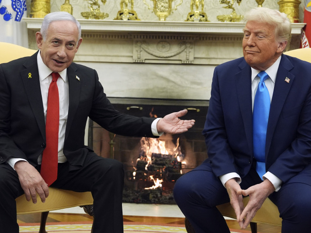 Benjamin Netanjahu a Donald Trump