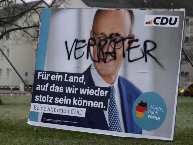 Olaf Scholz, Friedrich Merz, nemecké voľby, volebné bilbordy