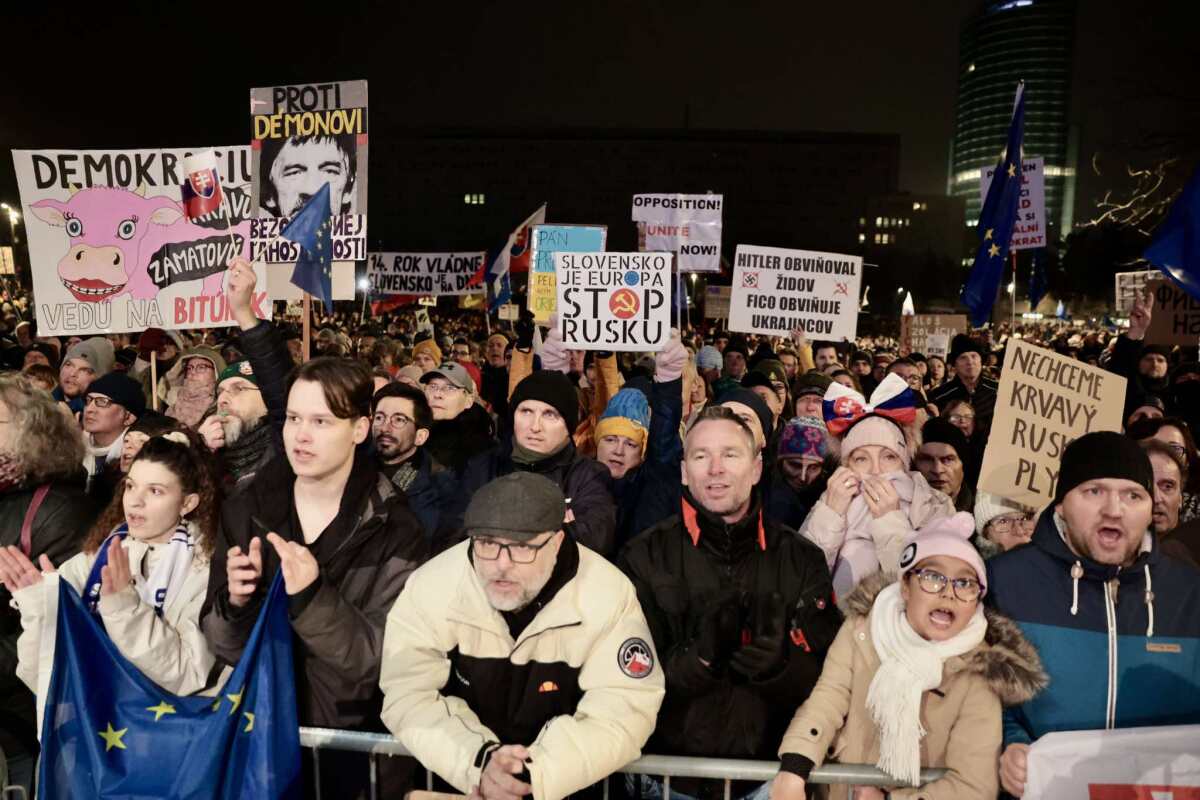 protest, bratislava, Slovensko je Európa