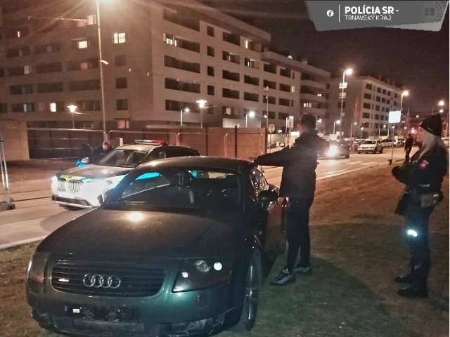 audi, alkohol, trnava, polícia,