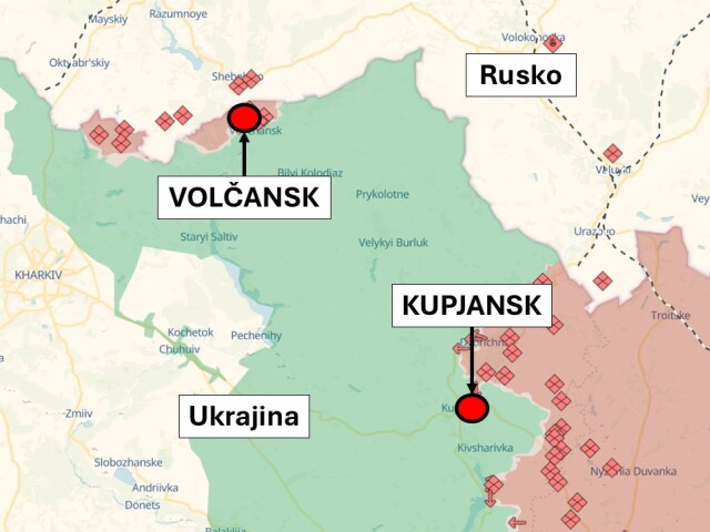 Okolie Kupjanska, situácia k 18. februáru 2025 podľa Deep State
