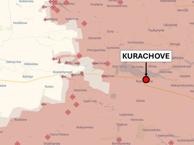 Okolie Kurachova, situácia k 18. februáru 2025 podľa Deep State