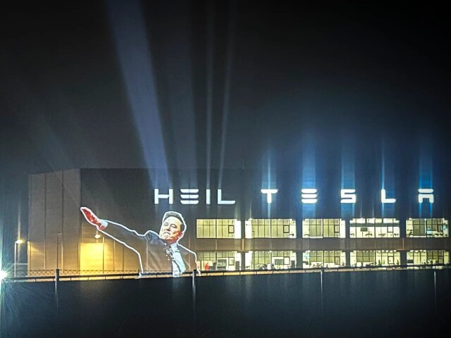 heil tesla - credit  led by donkeys