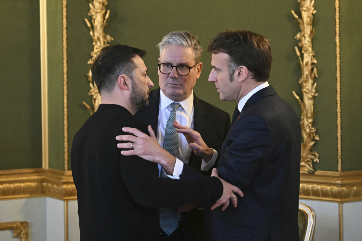 zelenskyj, starmer a macron