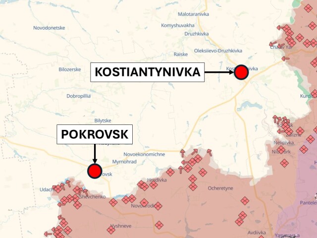 Pokrovsk a Kostiantynivka, Ukrajina - situácia k 6. marcu 2025