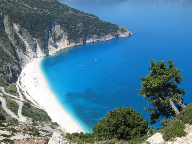 pláž, voda, more, dovolenka, Grécko, Kefalonia, piesok, cestovanie, leto,