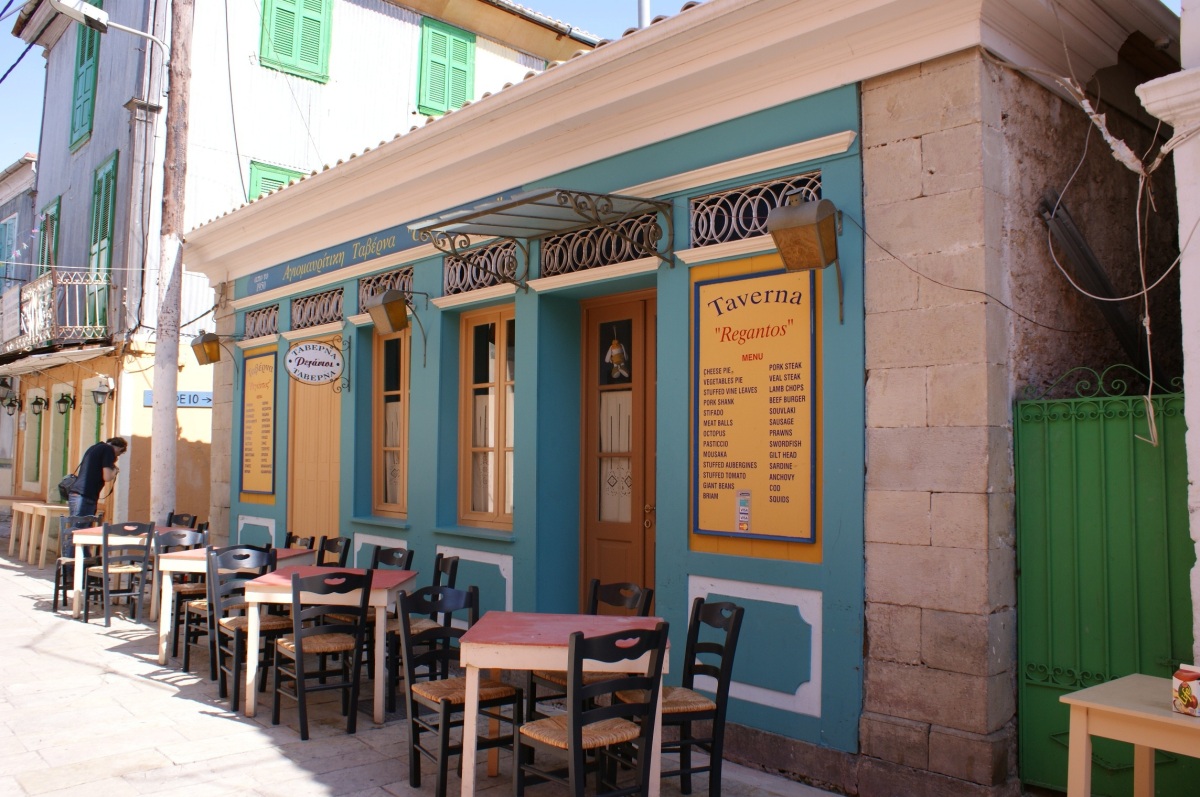 lefkada, Grécko, dovolenka, cestovanie, reštaurácia, jedlo, obed, večera, gastro