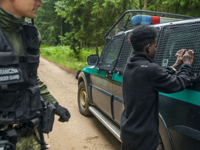 Poľskí pohraničníci, pohraničníci v Poľsku, migranti, poľsko-bieloruské hranice