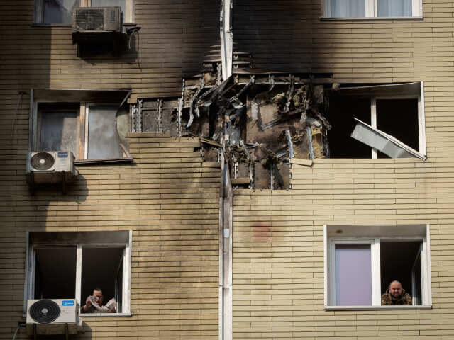 Kyjev po ruských dronových útokoch 23. marca 2025