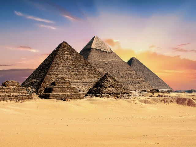 pyramídy, Egypt, púšť
