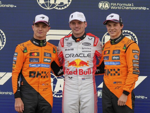 Max Verstappen, Lando Norris, Oscar Piastri
