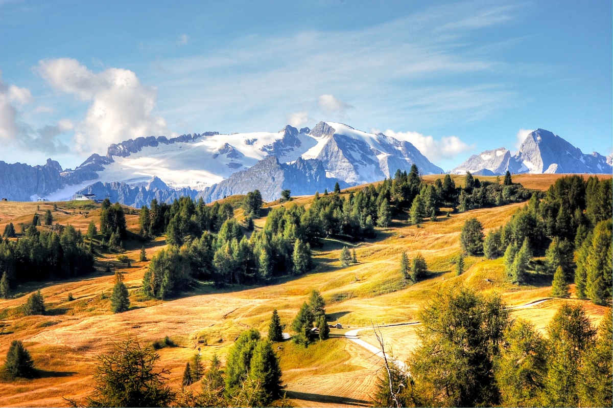 Marmolada, Alpy, Dolomity, Taliansko, hory, turistika