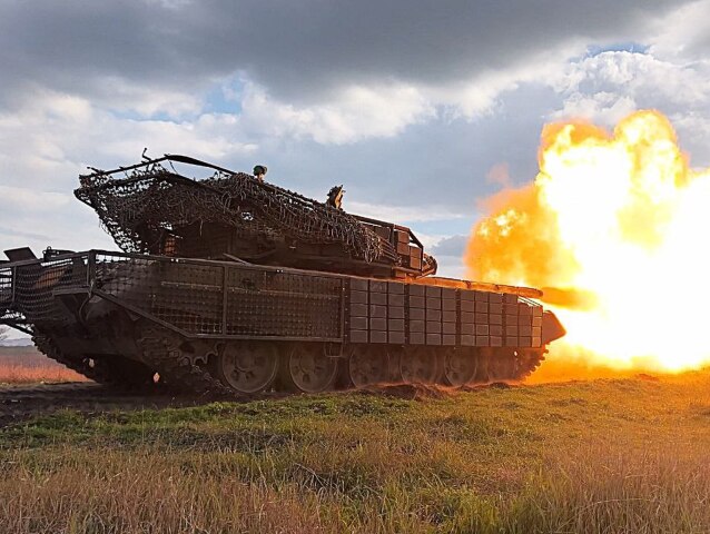 tank, vojna na Ukrajine, streľba, Leopard 2