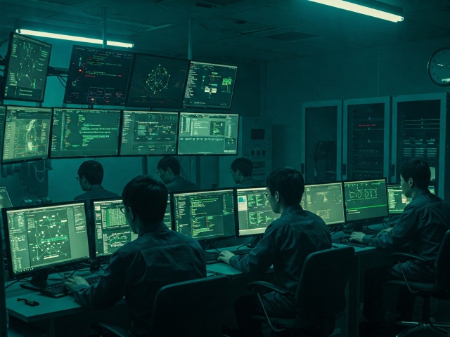 Severokórejskí hackeri - obrázok vytvorený AI