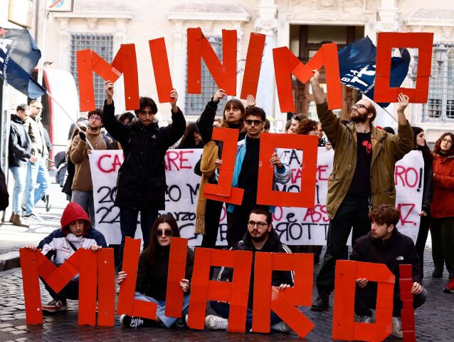 Taliansko, Taliani, talianski študenti, protest